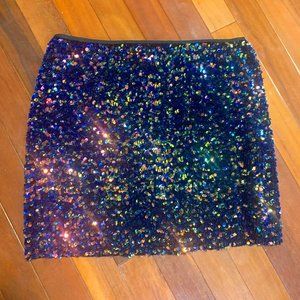 Holiday Glitter Mini Skirt